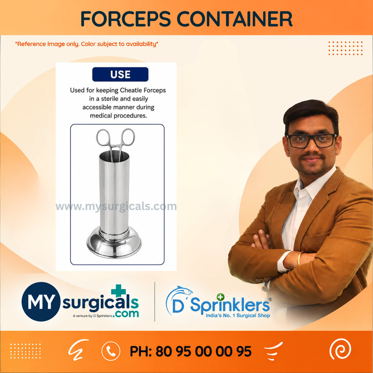 Forceps Container for Safe Surgical Instrument Handling