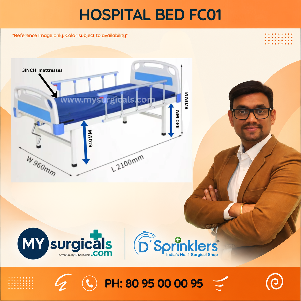 Hospital Care Bed for Comfortable Patient Recovery