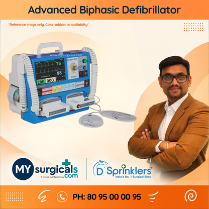 Advanced Biphasic Defibrillator with AED, Monitoring &amp; Printer