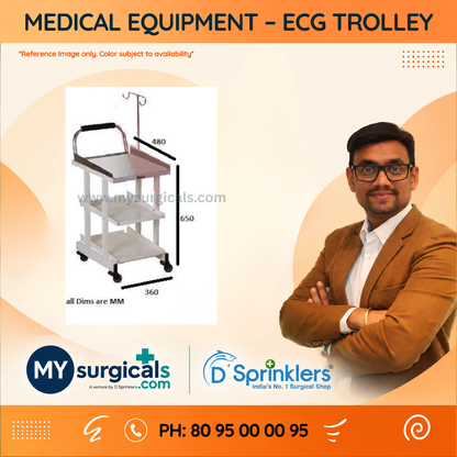 ECG Equipment Trolley for Organised Cardiac Care