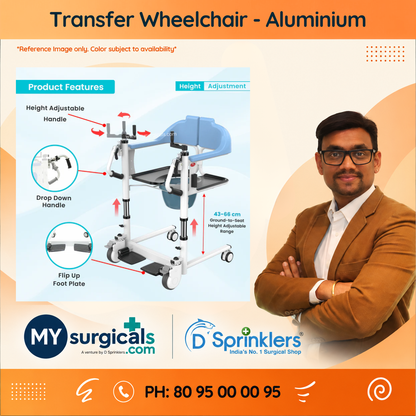 Transfer Wheelchair - Aluminium