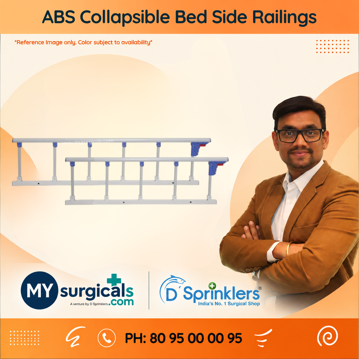 ABS Collapsible Bed Side Railings