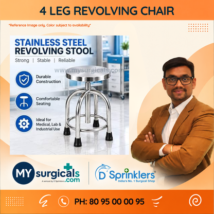 Four-Leg Revolving Chair for Comfortable Clinical Use