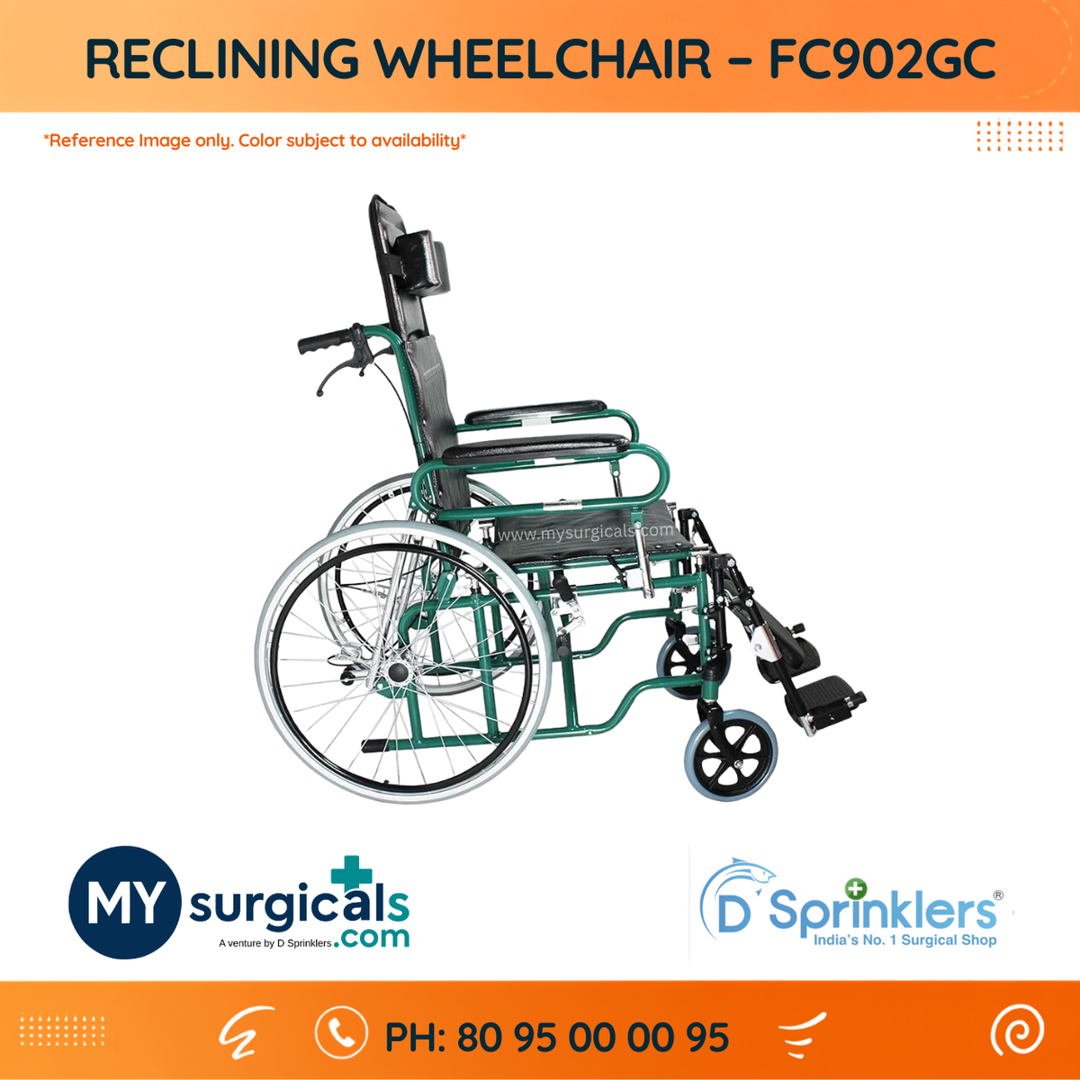 Reclining Wheelchair FC902GC – Manual Mobility Chair