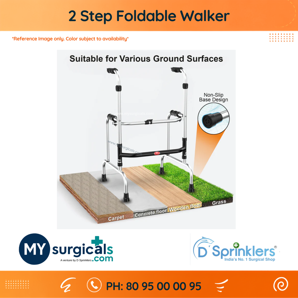 2 Step Foldable Walker for Comfort and Care
