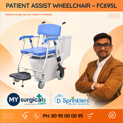 Patient Assist Wheelchair for Mobility & Personal Care