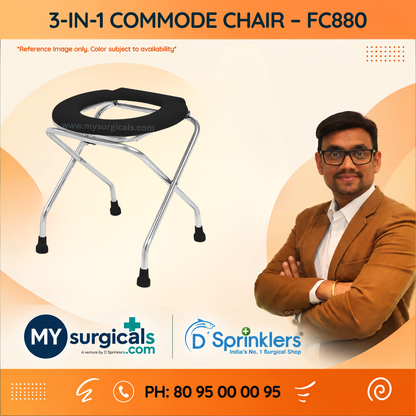 3-in-1 Commode Chair for Versatile Patient Care