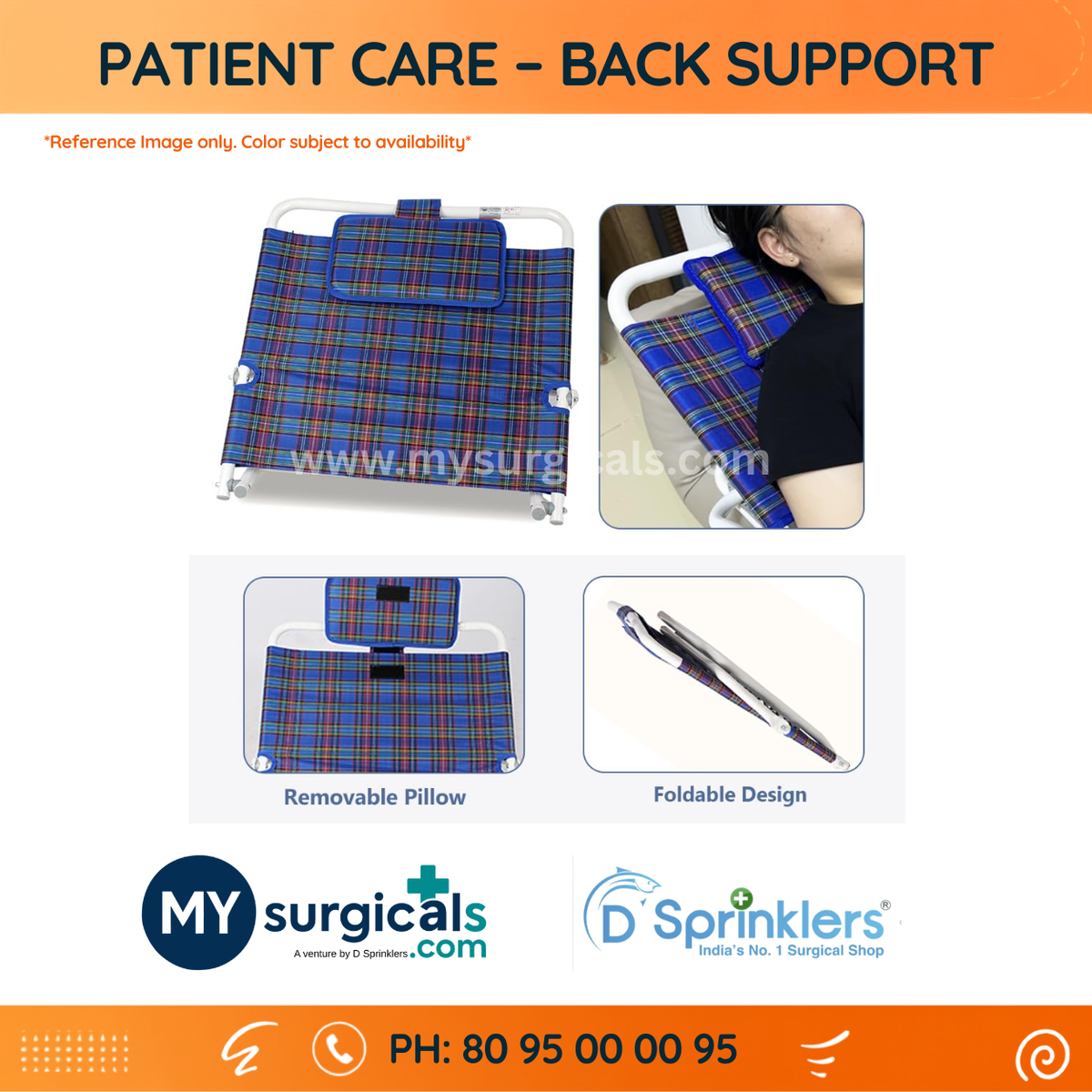 Patient Back Support for Comfortable Bedside Positioning