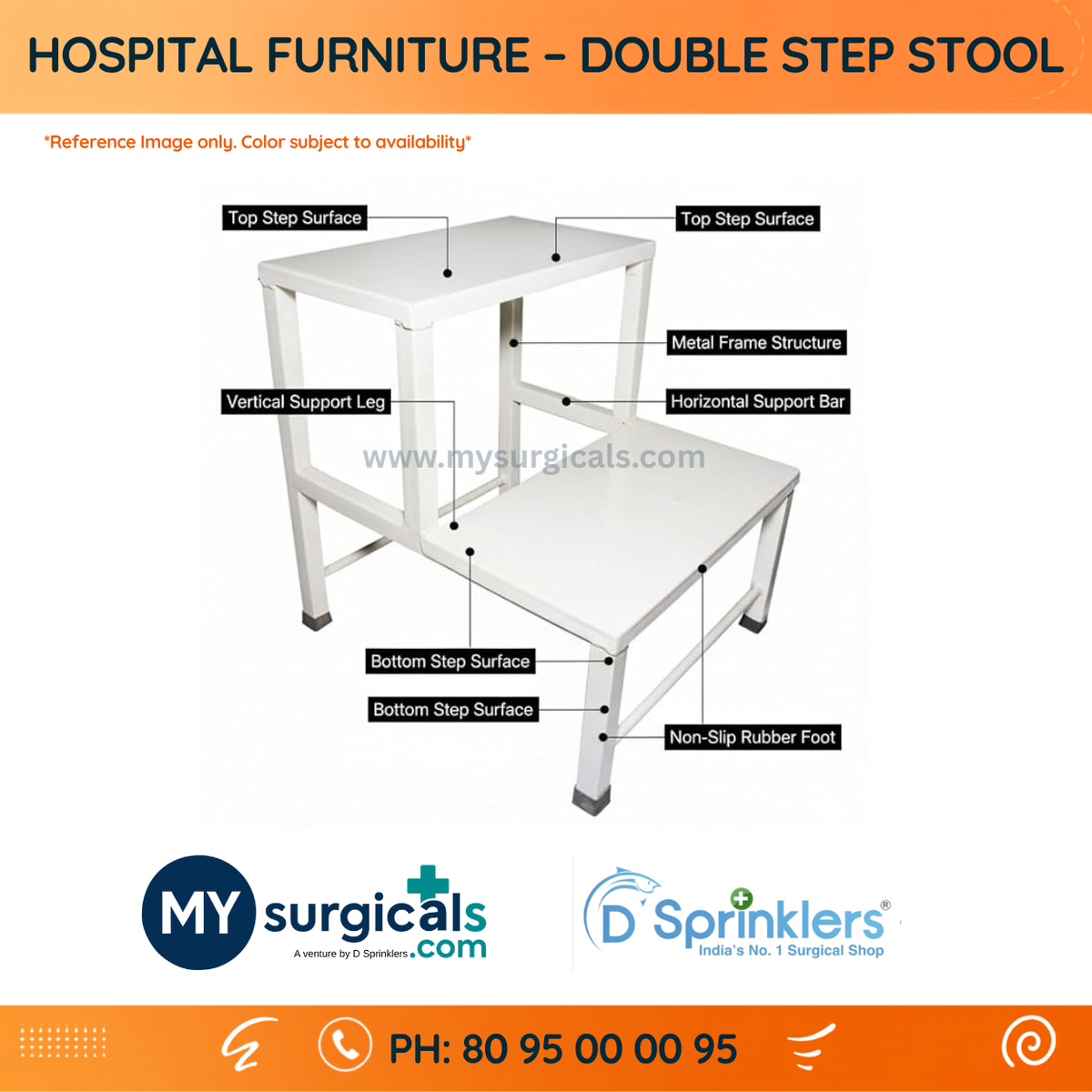 Double Step Stool for Safe Hospital Access