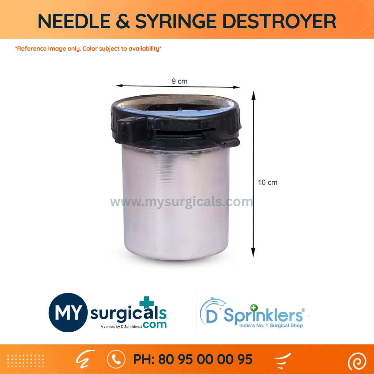 Needle & Syringe Destroyer for Safe Sharps Disposal