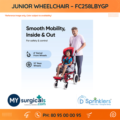 Junior Comfort Wheelchair - Practical Mobility Support for Young Users