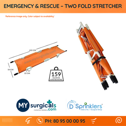 Emergency Two-Fold Stretcher for Quick Patient Transport