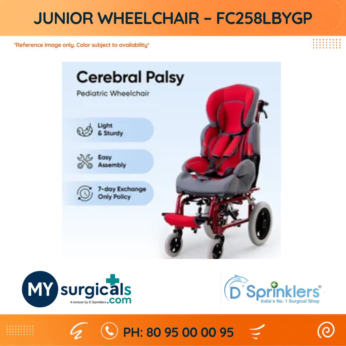 Junior Comfort Wheelchair - Practical Mobility Support for Young Users