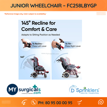 Junior Comfort Wheelchair - Practical Mobility Support for Young Users