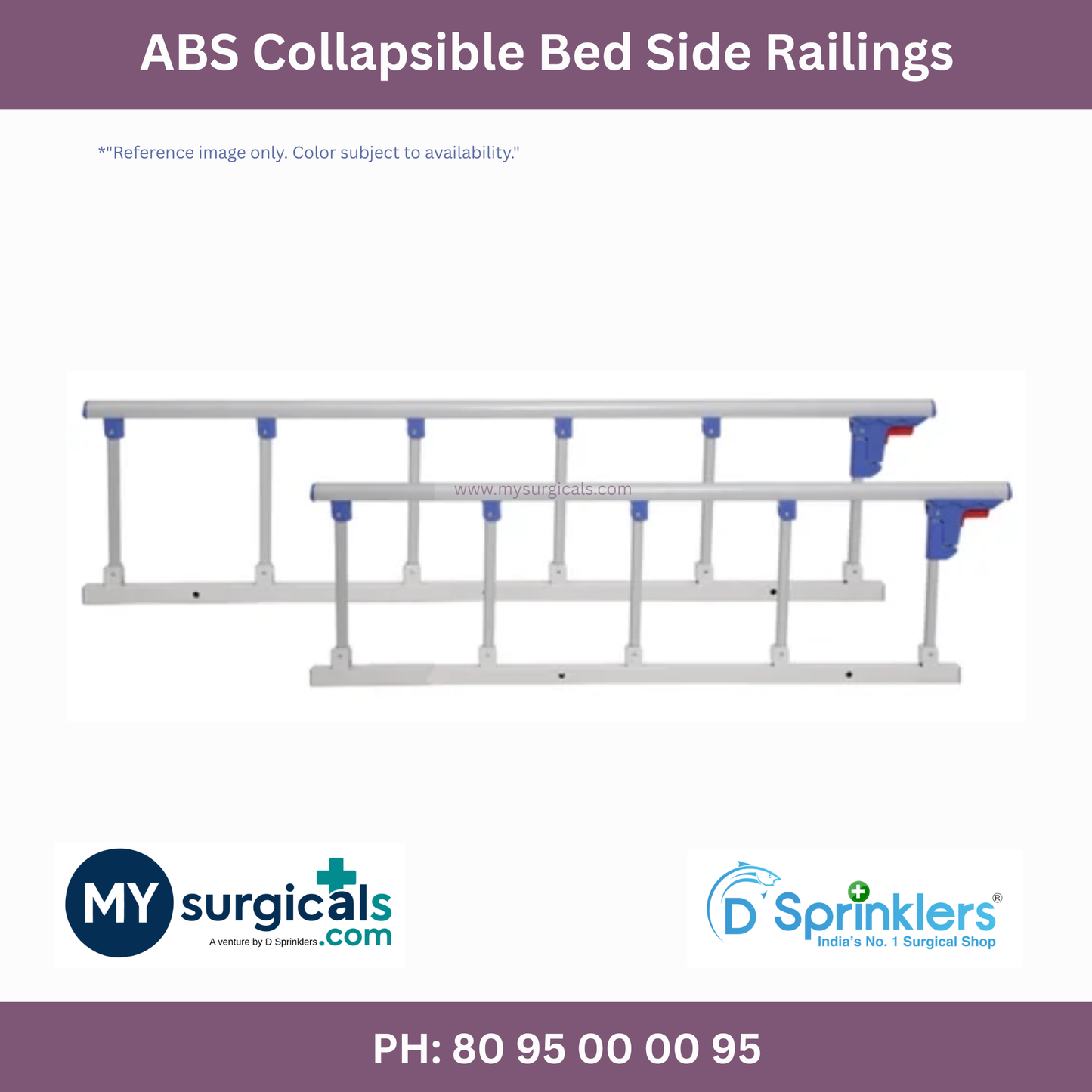 ABS Collapsible Bed Side Railings