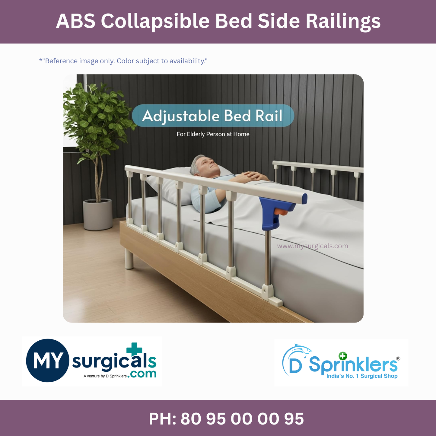 ABS Collapsible Bed Side Railings