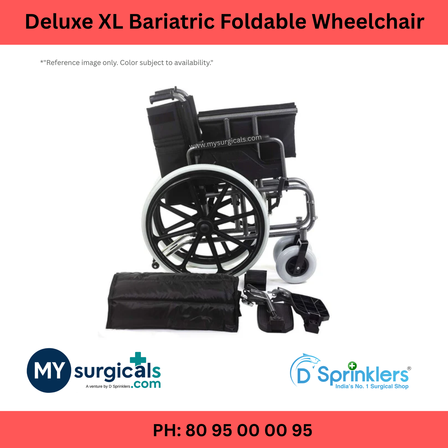 Deluxe XL Bariatric Heavy Duty Foldable Wheelchair