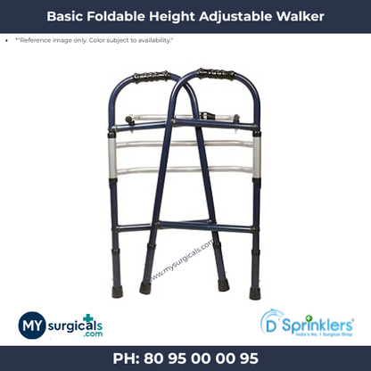 Basic Foldable Height Adjustable Walker