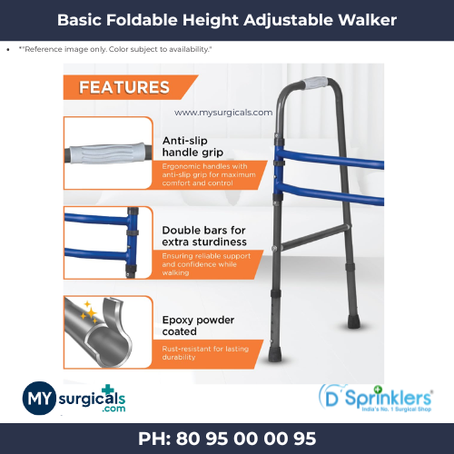 Basic Foldable Height Adjustable Walker