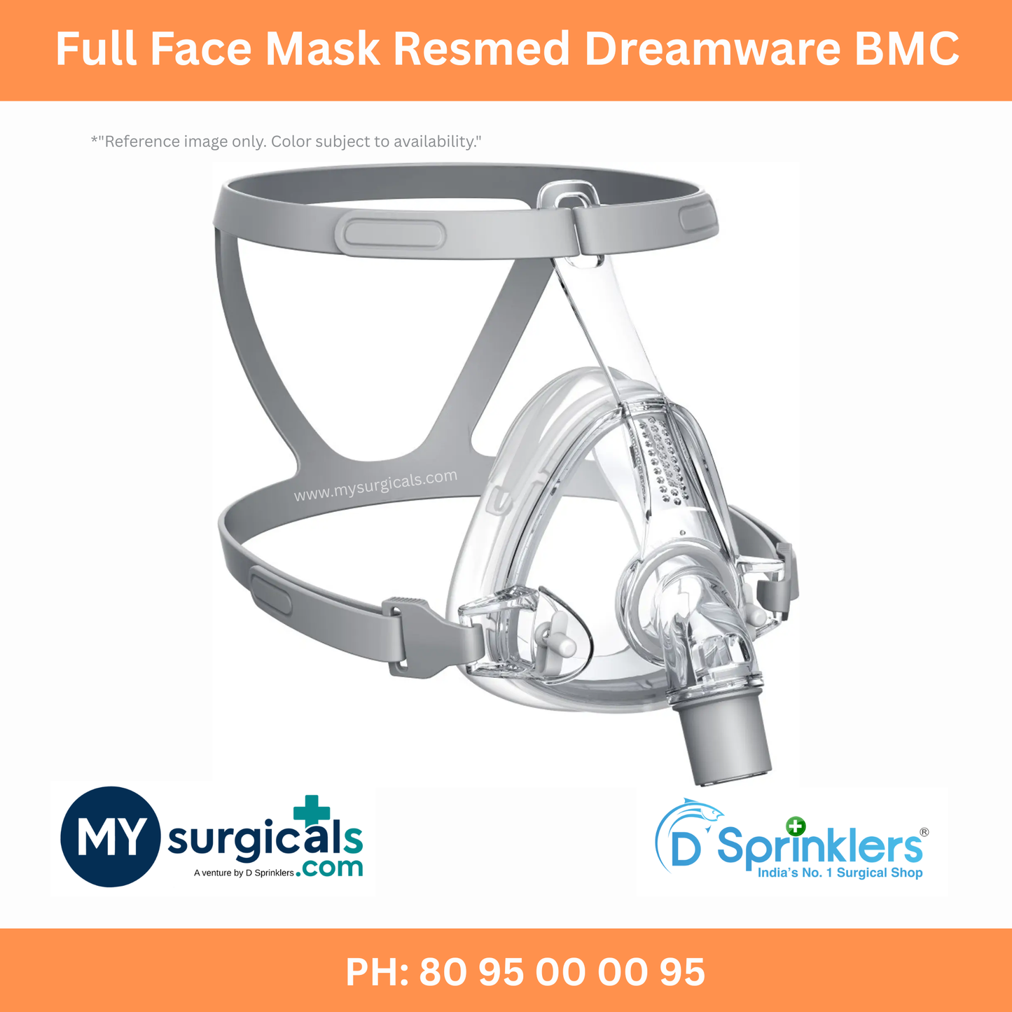 Full Face Mask – ResMed / DreamWear Style / BMC Compatible Bi-Pap CPAP Mask