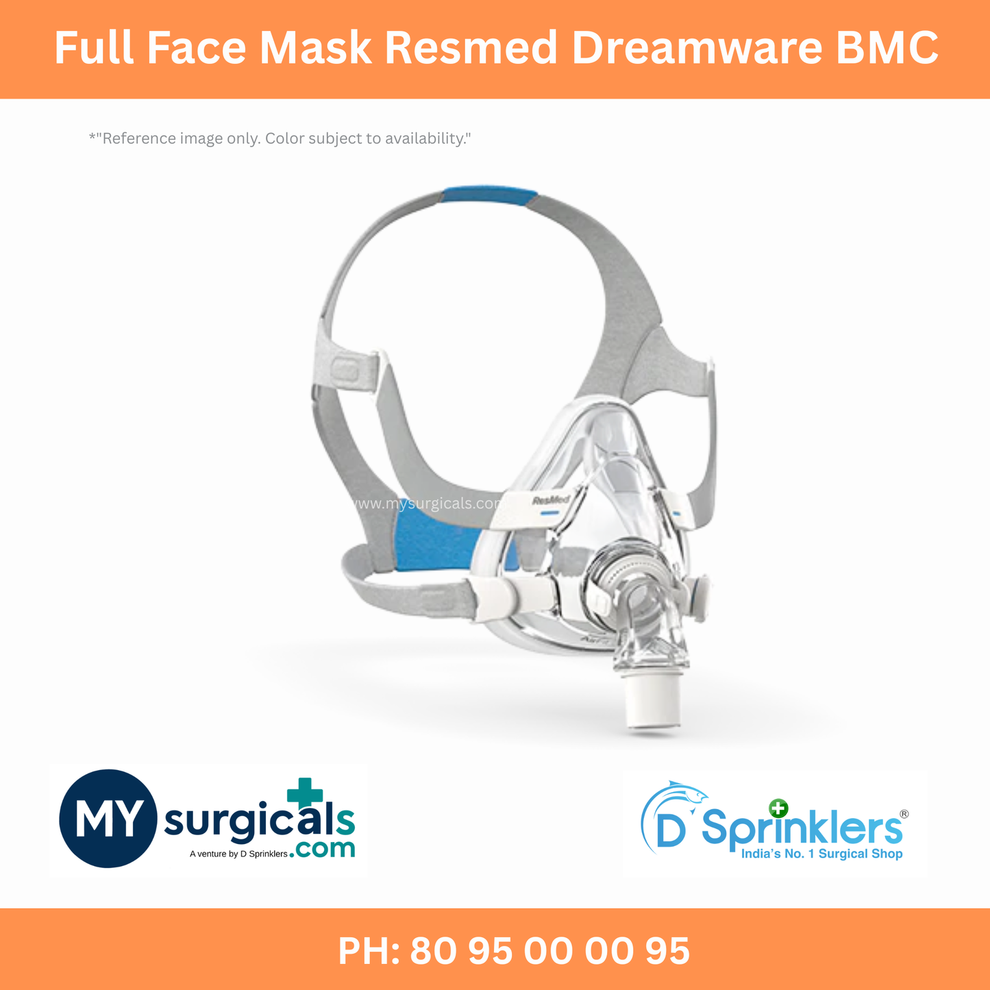 Full Face Mask – ResMed / DreamWear Style / BMC Compatible Bi-Pap CPAP Mask