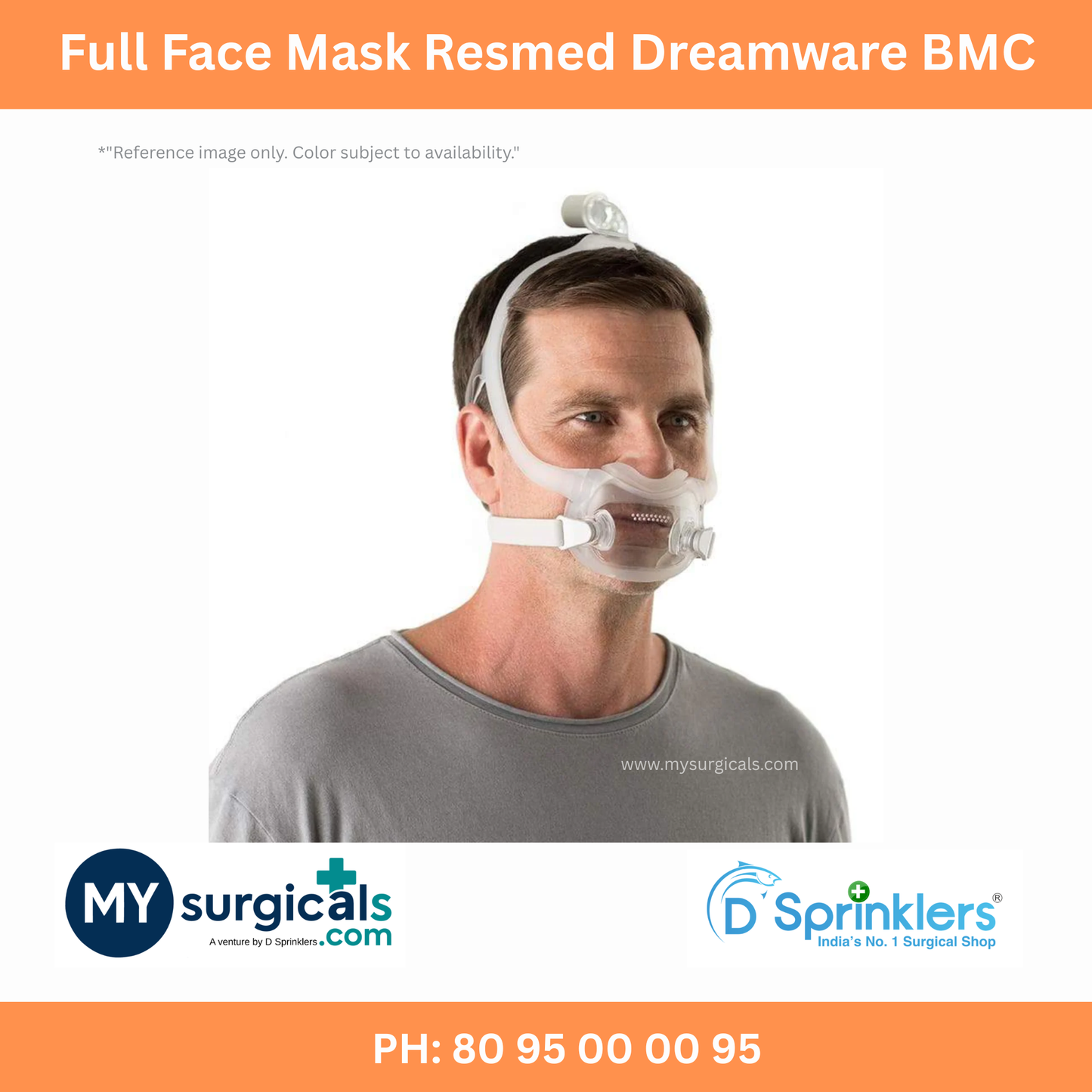 Full Face Mask – ResMed / DreamWear Style / BMC Compatible Bi-Pap CPAP Mask