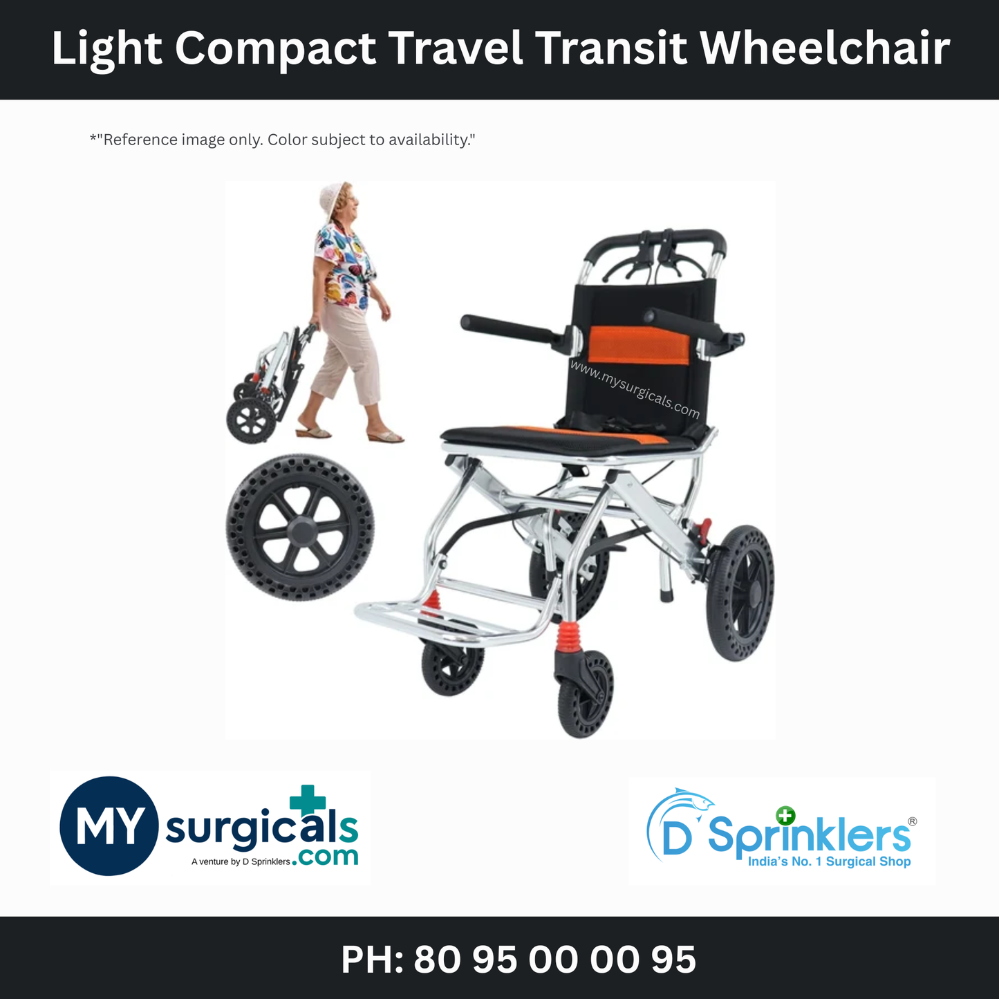 Light Compact Travel Transit Wheelchair