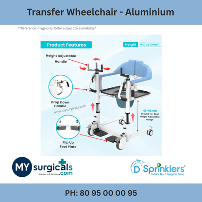 Transfer Wheelchair - Aluminium