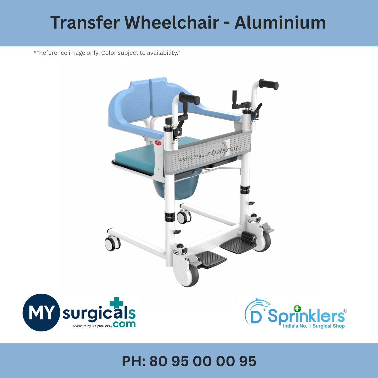 Transfer Wheelchair - Aluminium