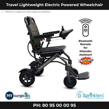 Light Travel Electric Battery Powered Wheelchair with Assistant Remote