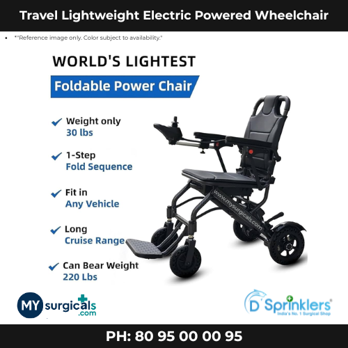 Light Travel Electric Battery Powered Wheelchair with Assistant Remote