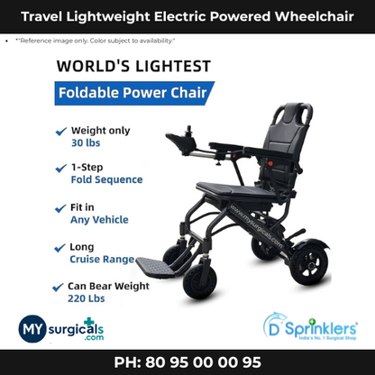 Light Travel Electric Battery Powered Wheelchair with Assistant Remote