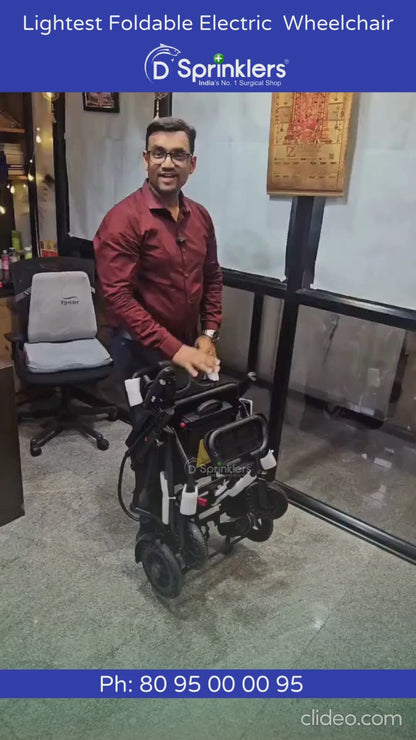 Light Travel Electric Battery Powered Wheelchair with Assistant Remote