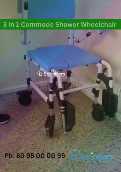 3-in-1 Commode Shower Wheelchair